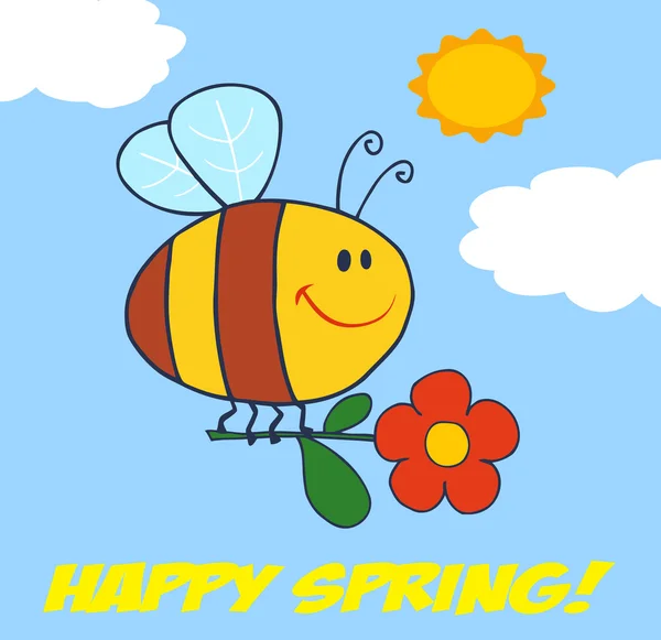 Joyeuse salutation du printemps . — Image vectorielle