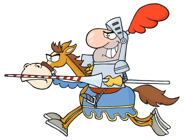 Caballero caballo de montar . — Vector de stock