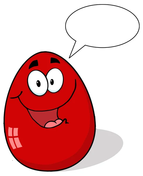 Red Easter Egg   Character — Stock Vector