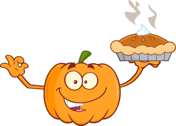 Halloween-Kürbis mit perfektem Kuchen — Stockvektor