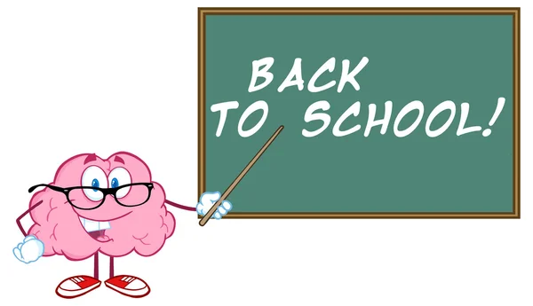 Δάσκαλος του εγκεφάλου - επιστροφή στο σχολείο — Διανυσματικό Αρχείο
