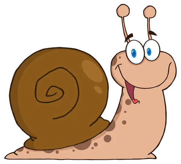 Snail Cartoon Mascot Character — Stock Vector