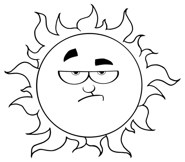 Sun Mascot Cartoon Character — Stock Vector