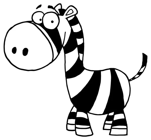 Zebra Cartoon Character i — Stock Vector