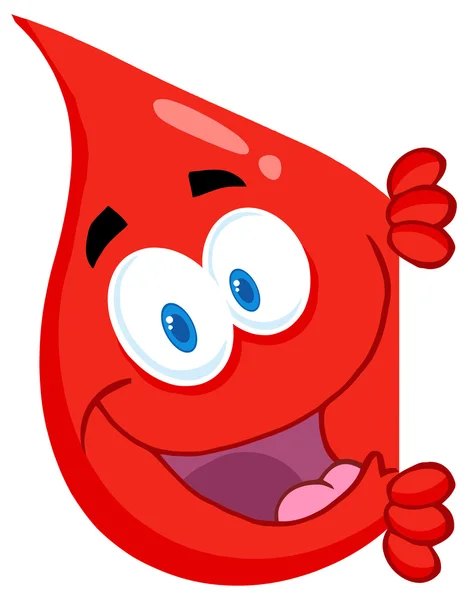 Blood Drop Character — Stock Vector