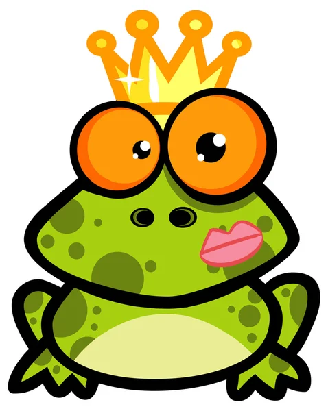 Cartoon Princess Frog — Stock vektor