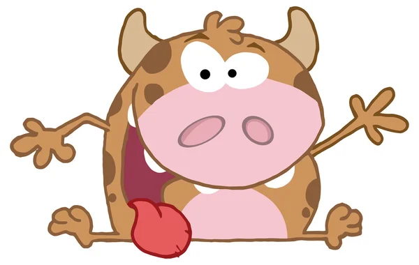 牛の漫画のキャラクター — ストックベクタ