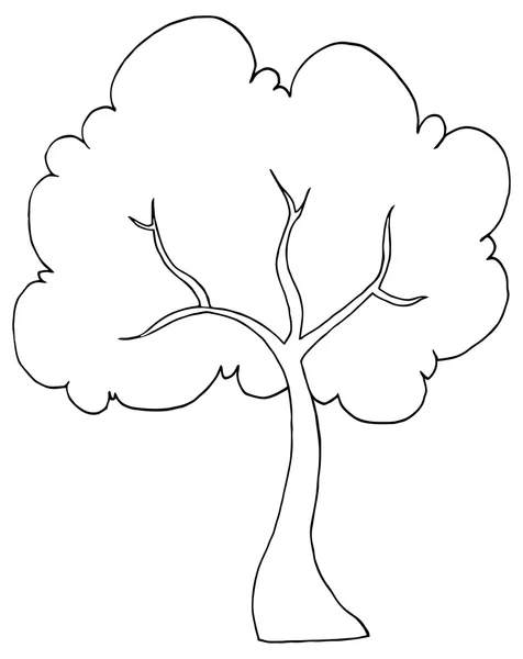 Green Cartoon Tree — Stock Vector