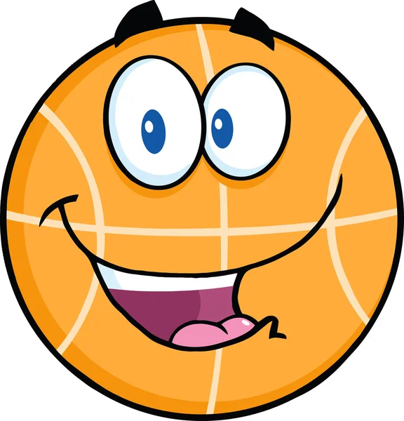 Personagem de desenhos animados de basquete feliz . — Vetor de Stock