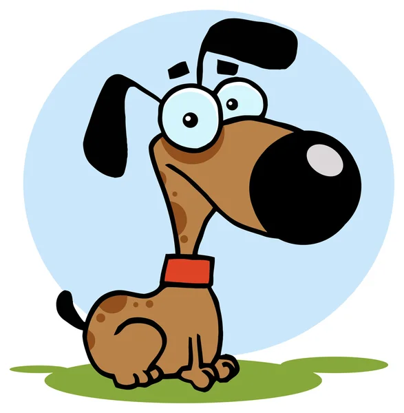 Lindo perro de dibujos animados — Vector de stock