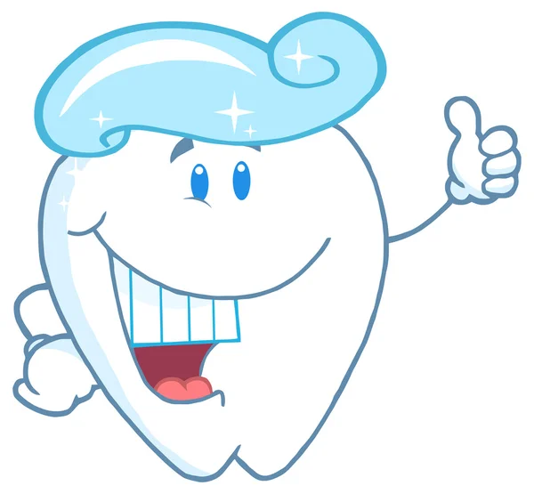 Desenhos animados dos dentes sorridentes — Vetor de Stock