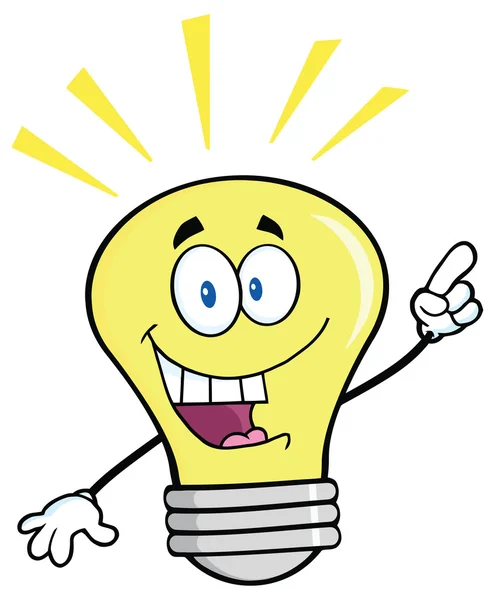 Light Bulb With A Bright Idea — Stock Vector