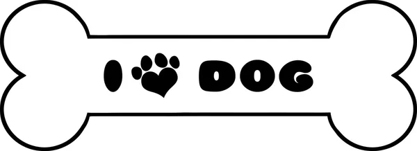 Os de chien avec texte — Image vectorielle