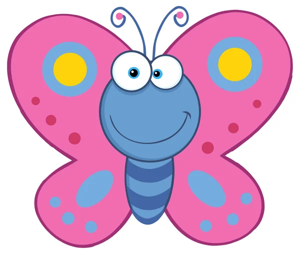Butterfly Cartoon Character — Stock Vector