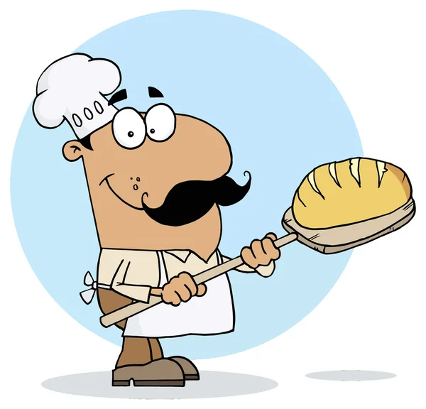 Personaje panadero de dibujos animados — Vector de stock
