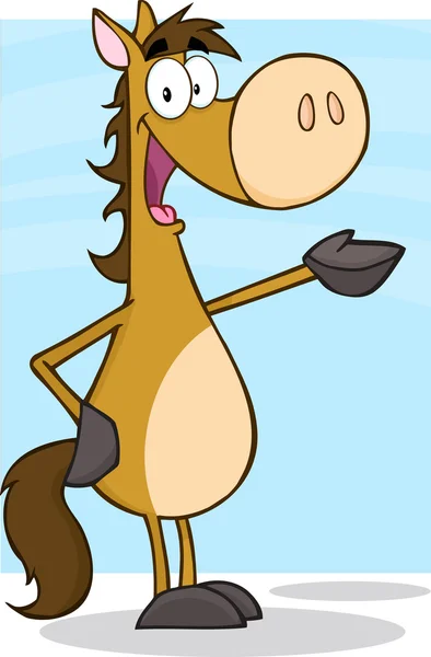 Kreslená postava koně — Stockový vektor