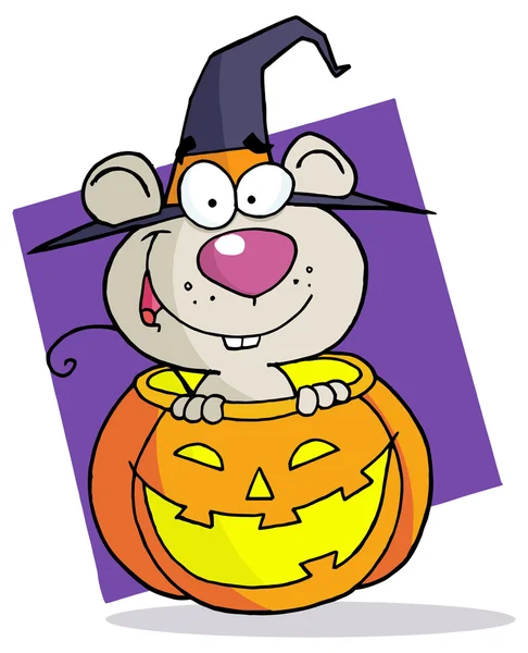 Halloween cartoon mouse — Stock Vector