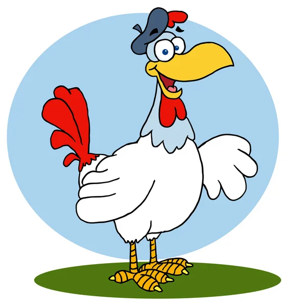 Cartoon rooster character — Stock Vector