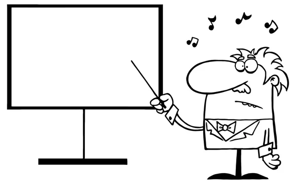 Cartoon music Teacher — Stock Vector