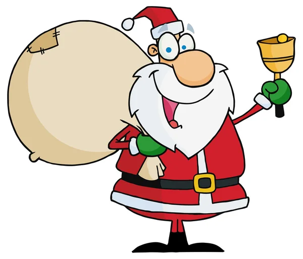 Santa Claus con bolsa de regalos — Archivo Imágenes Vectoriales