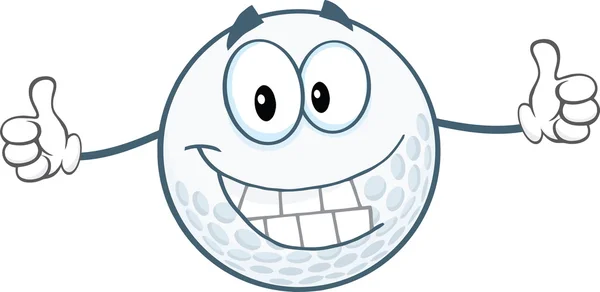 Golf Ball met Thumbs Up — Stockvector