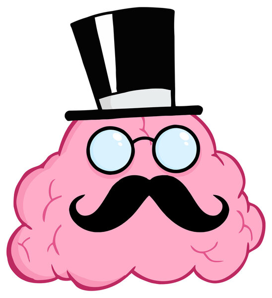 Brain Gentleman Cartoon
