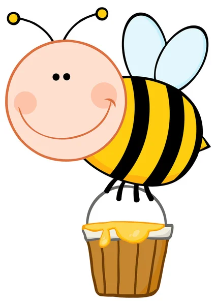 Lachende schattig Bee — Stockvector