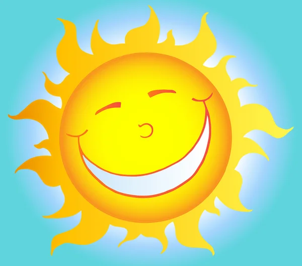 Feliz sol sorridente Personagem dos desenhos animados