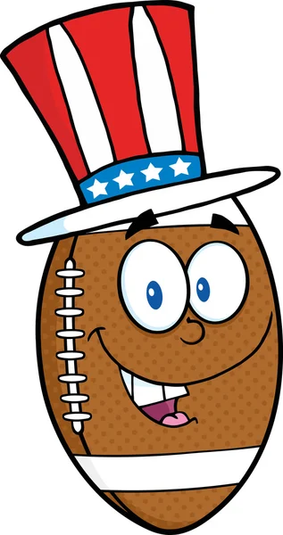 Míč americký fotbal s vlasteneckou Hat — Stockový vektor