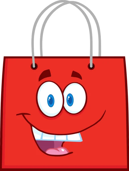 幸せの赤いショッピング バッグ — ストックベクタ