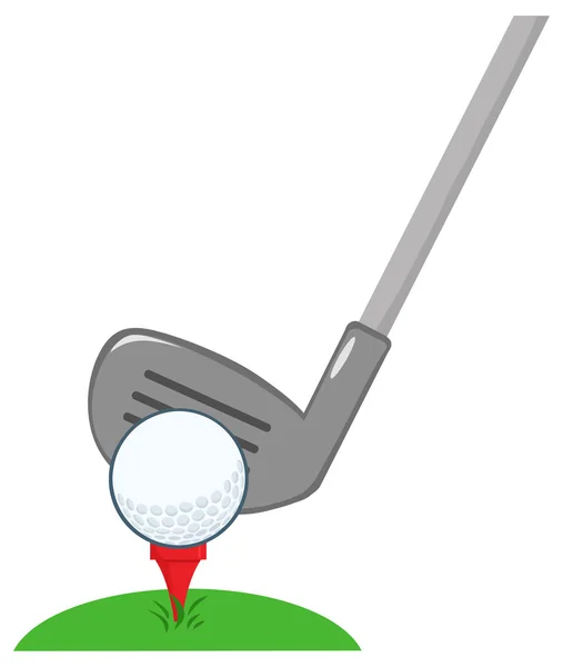 Caractère de dessin animé balle de golf — Image vectorielle