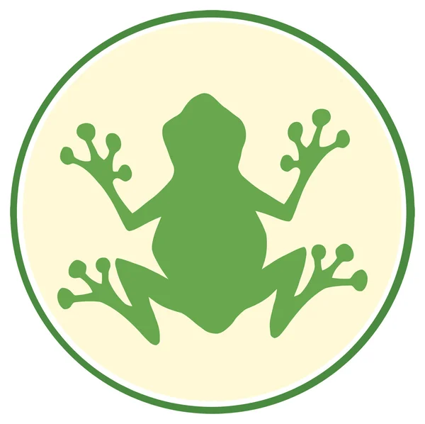 Green Frog Logo. — Stock Vector