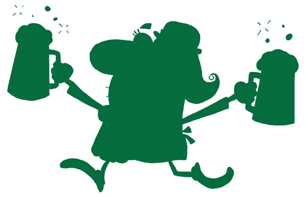 Saint Patrick leprechaun femelle — Image vectorielle