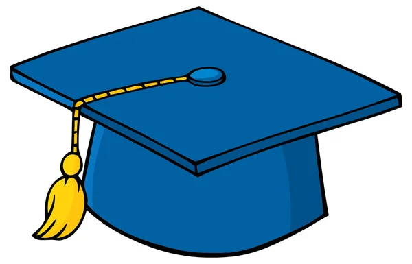 Gorra de graduación azul — Archivo Imágenes Vectoriales