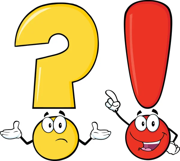 Question Mark And Exclamation Mark — Stock Vector