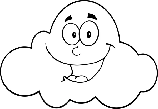 Smiling Cloud Cartoon — Stock Vector
