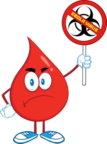 Blood Drop  With Bio Hazard — Stock Vector