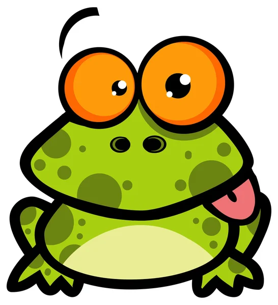 卡通青蛙人物 — 图库矢量图片