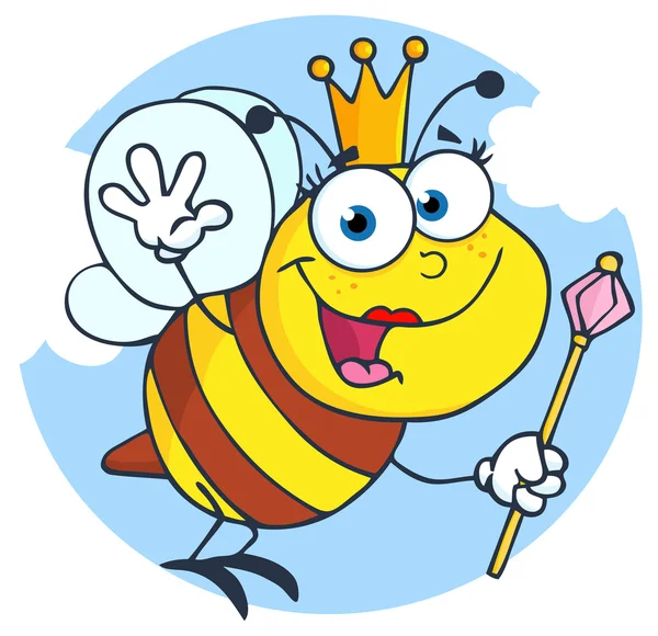 Feliz abeja reina — Vector de stock