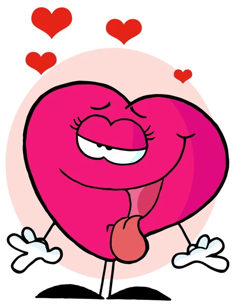 Cartoon hart in de liefde — Stockvector