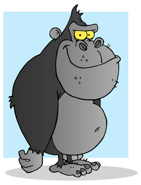 Caráter de mascote gorila cinza —  Vetores de Stock