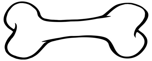 Outlined Dog Bone.
