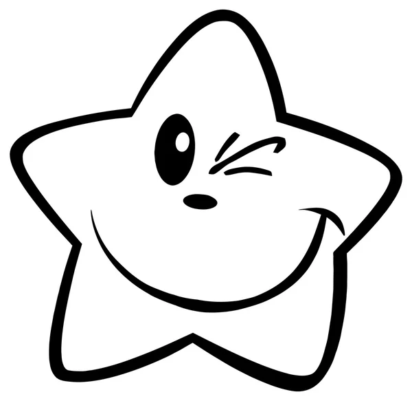 Bonne petite étoile Winking . — Image vectorielle