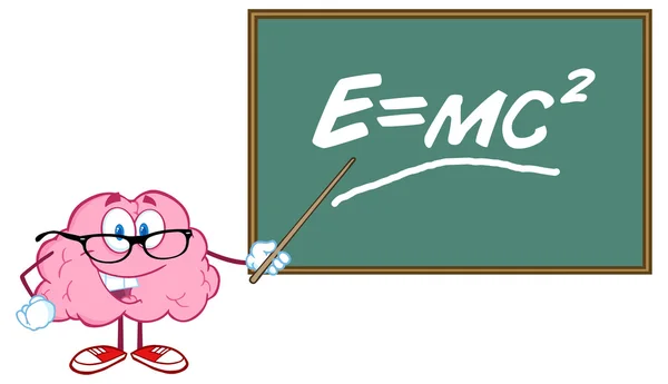 Beyin öğretmen Einstein formülü ile — Stok Vektör
