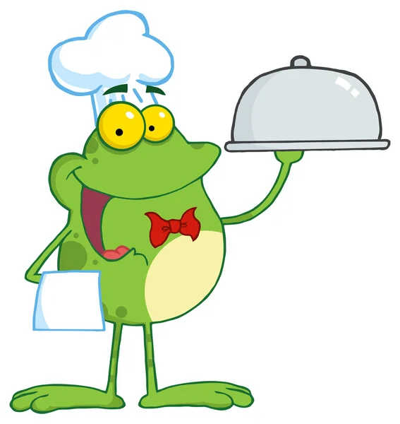 Cartoon Frog Chef — стоковый вектор