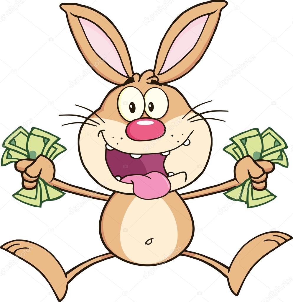 Rabbit  Jumping With Cash.