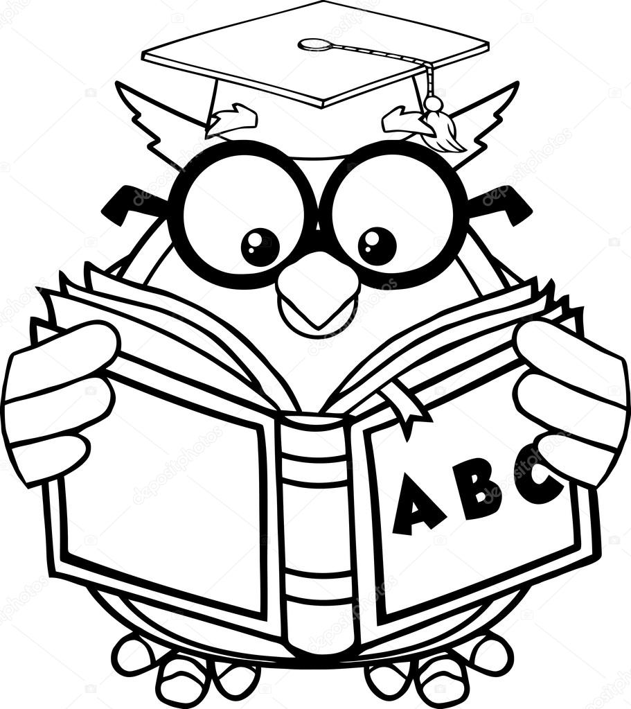 Owl Teacher with  ABC Book.