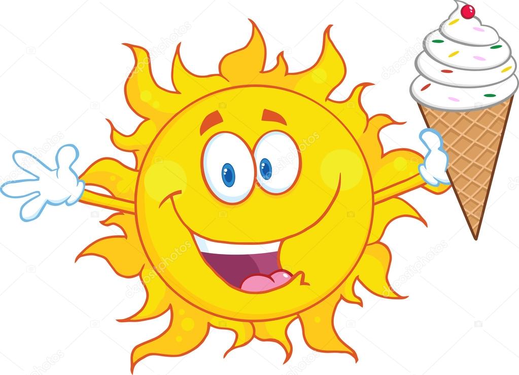 Sun  Holding A Ice Cream.