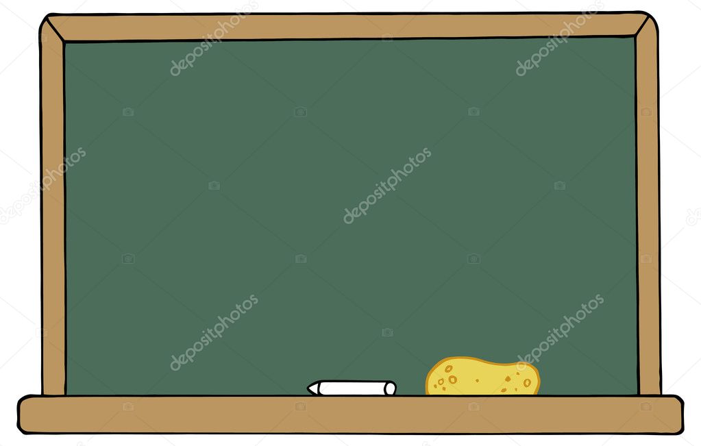 cartoon blank blackboard
