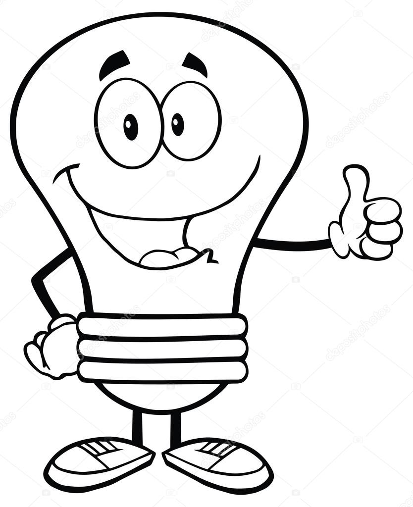Light Bulb with Thumb Up